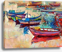 Постер Лодки у причала
