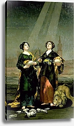 Постер Гойя Франсиско (Francisco de Goya) St. Justina and St. Rufina, 1817