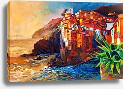 Постер Побережье Чи́нкве-Те́рре, Италия