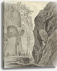 Постер Дюпре Дэниэль Figures Boating in a Gorge near Sorrento