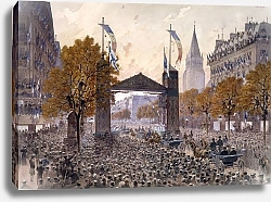 Постер Хоффбауер Федор Passage des marins russes aux Boulevard Saint-Germain, 6ème arrondissement Fêtes Franco-Russes à Paris le 20 octobre 1