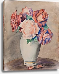 Постер Звитовска Ядвига Roses in a white vase