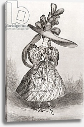 Постер Ladies fashion in 1828, wasp waist and Gigot sleeves by Eduard Fuchs, published 1909.