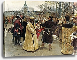 Постер Репин Илья Приезд царей Петра и Иоанна