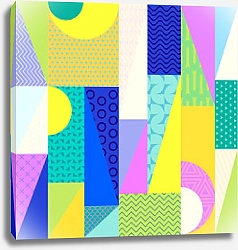 Постер Абстрактный разноцветный геометрический узор