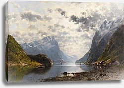 Постер Норманн Адельстин Норвежский пейзаж фьорда