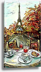 Постер Уличное кафе. Париж