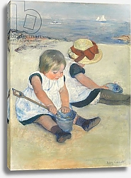 Постер Кассат Мэри (Cassatt Mary) Children Playing on the Beach, 1884