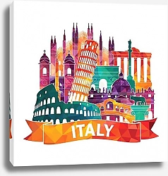 Постер Италия, коллаж