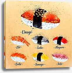 Постер Нигири суши