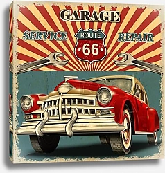 Постер Vintage garage retro poster