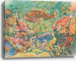 Постер Риссельберге Тео Скребки и лобстеры в аквариуме