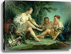 Постер Буше Франсуа (Francois Boucher) Diana after the Hunt, 1745