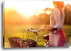 Постер Девушка с велосипедом