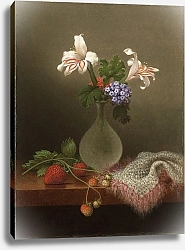 Постер Хид Мартин Джонсон Ваза с кукурузными лилиями и гелиотропом