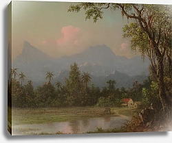 Постер Хид Мартин Джонсон Южноамериканская сцена С Хижиной