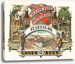 Постер Ульфферс Мориц Julius Winkelmeyer Brewing Assocon, St. Louis, MO., lager beer