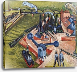 Постер Кирхнер Людвиг Эрнст Западная гавань Франкфурта-на-Майне