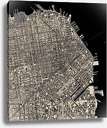 Постер Карта городских ритмов Сан-Франциско