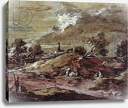 Постер Гейнсборо Томас Landscape: Storm Effect, 18th century