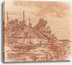 Постер Цварт Виллем Boerderij aan het water