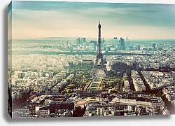 Постер Париж, Франция. Вид на Эйфелеву башню