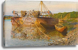 Постер Поленов Василий Баржа на реке Оке