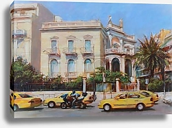 Постер Улица с такси, Афины, Греция