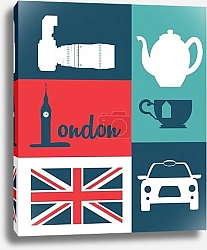 Постер Лондон, символы Англии 3