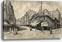 Постер Рой Пьер-Марсель Rue Lepic à Montmartre