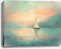 Постер White sail in the morning haze