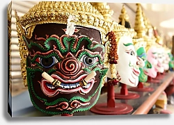 Постер Традиционные тайские маски