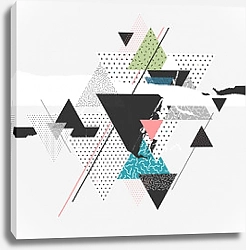 Постер Абстракция с геометрическими элементами