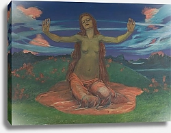 Постер Баббергер Август Женщина на лугу 'Пробуждение’