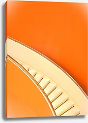 Постер Лестница в оранжевом здании