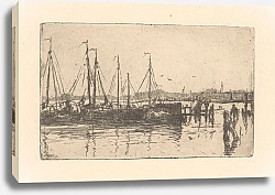 Постер Грондхаут Виллем Afgemeerde schuiten