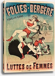 Постер Леви Чарльз Folies-Bergere Tous Les Soirs Luttes De Femmes
