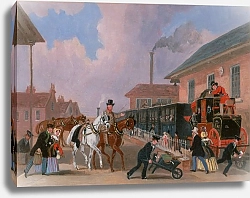 Постер Поллард Джеймс Королевская почта Лаут-Лондон, отправляющаяся поездом из Восточного Питерборо, Нортгемптоншир