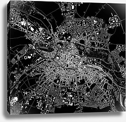 Постер План города Амьен, Сомма, Франция