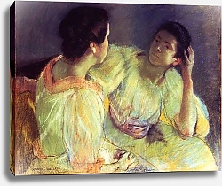 Постер Кассат Мэри (Cassatt Mary) The Conversation, c.1896