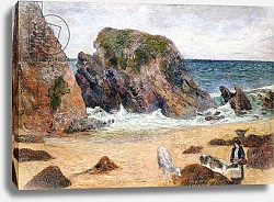 Постер Гоген Поль (Paul Gauguin) Cows on the Seashore, 1886