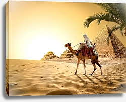 Постер Бедуин у пирамид