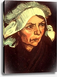 Постер Ван Гог Винсент (Vincent Van Gogh) Портрет крестьянки в белом чепце