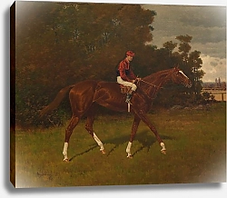 Постер Сталл Генри Чарльз Эдвард, принадлежащий Уильяму Х. Дюбуа, с жокеем наготове