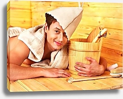 Постер Молодой человек в бане