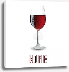 Постер Акварельные красные, белые и розовые вина, налитые из бутылок в стаканы, стоящие на деревянном столе