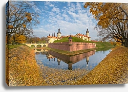 Постер Беларусь. Осенний вид на Несвижский замок