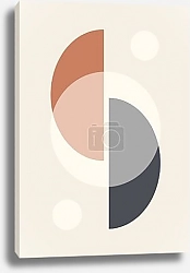 Постер Aesthetic minimalist print with cut elements