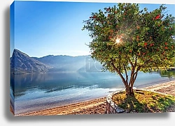 Постер Черногория. Утро на пляже