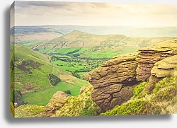 Постер Вид на холмы у Эдейла, Национальный парк Пик-Дистрикт, Англия